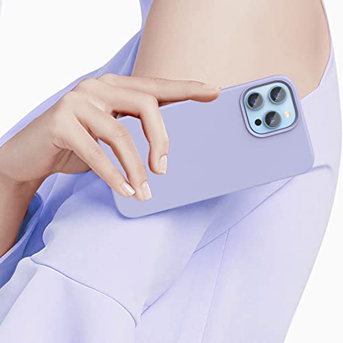 Coque iPhone 13 Pro silicone liquide violet protection antichoc - 7