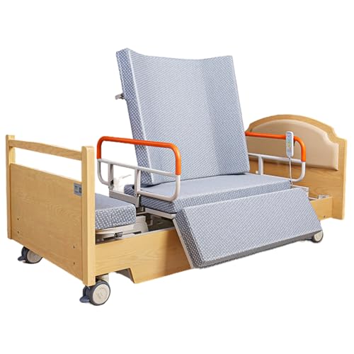 Hebomorym Intelligent Rotating Medical Bed, 90° Rotating Low Hospital Bed,