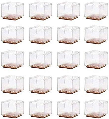16 Pcs Silicone Chair Leg Caps Floor Protector Round Square Furniture Feet Covers