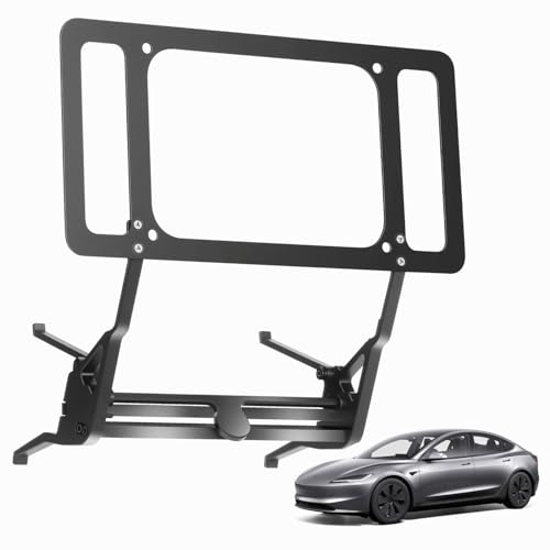 TesFram 2026 Tesla Model 3 Front License Plate Holder - No Block Camera Visibility Bumper Paint-Safe & Lockable & No Drill License Plate Mounting Kit with Anti-Theft Features