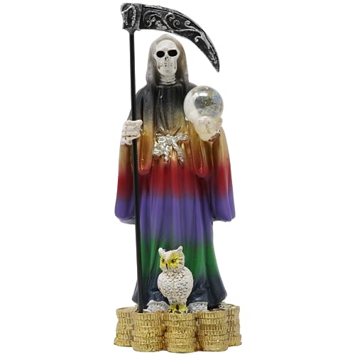 Estatua Santa Muerte 5 pulg Multicolor Resina