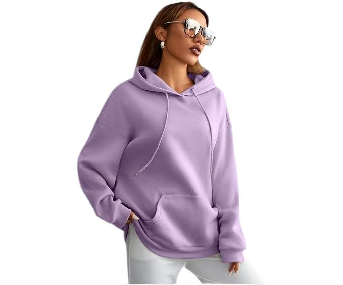 absolute global SoftLavender Casual Pullover Hoodie-picture-56