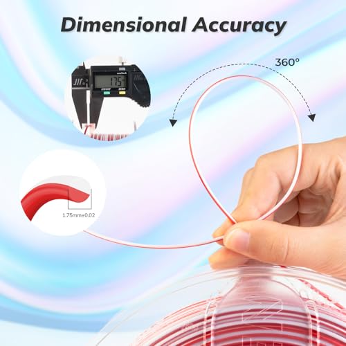 Image of AMOLEN Silk PLA 3D Printer Filament Bundle, Shiny Multicolor Rainbow Pack, Fast Color Change PLA 1.75mm 3D Printing Filament for Most FDM 3D Printer, 1KG X 4 Spools