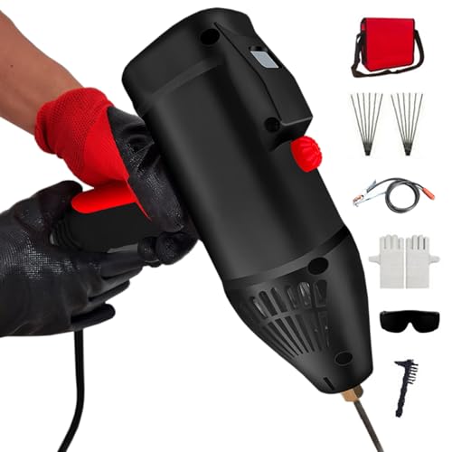 Máquina de soldar, soldador de mano con pantalla LCD, pistola de soldadura por arco portátil compatible con varillas de alambre de 3/32