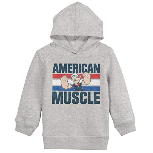 Brisco Brands Popeye The Sailor American Muscle Kids Hoodie Sweatshirt Boys