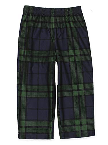 Komar Kids Holiday Green Plaid Toddler Girls 2pc Coat Pajamas (3T, Toddler Green)4