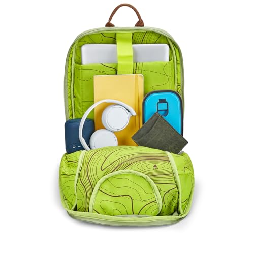Image of uppercase Revo Laptop Backpack for Men and Women | Fits Up to 14 Inch Laptop | 18L Lightweight Multi-Pocket Casual Backpack with Adjustable Shoulder Straps for College, Work & Daily Commute