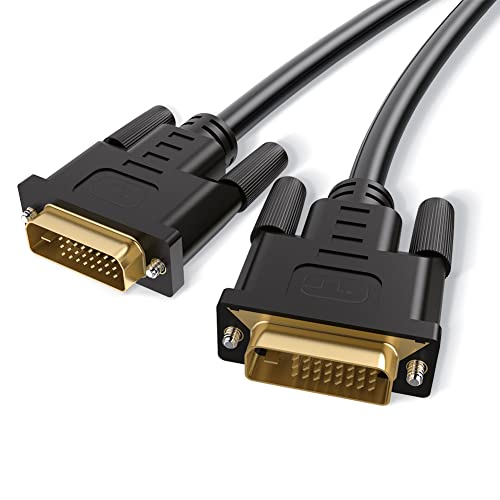 Periféricos, Personal Computer Cable DVI a DVI, Doble Enlace 24+1 macho a macho Cable de vídeo digital chapado en oro con soporte de núcleo de ferrita 2560x1600@144Hz para juegos, DVD,...