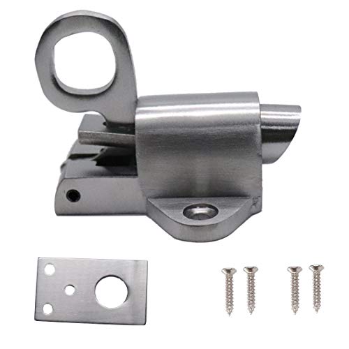 Luomorgo Stainless Steel Latch Lock Pull Ring Spring Bounce Door Bolt for Home Window Gate Security