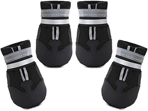 Dimicoo Water-Resistant Dog Boots for Medium Large Dogs,Non-Slip ...