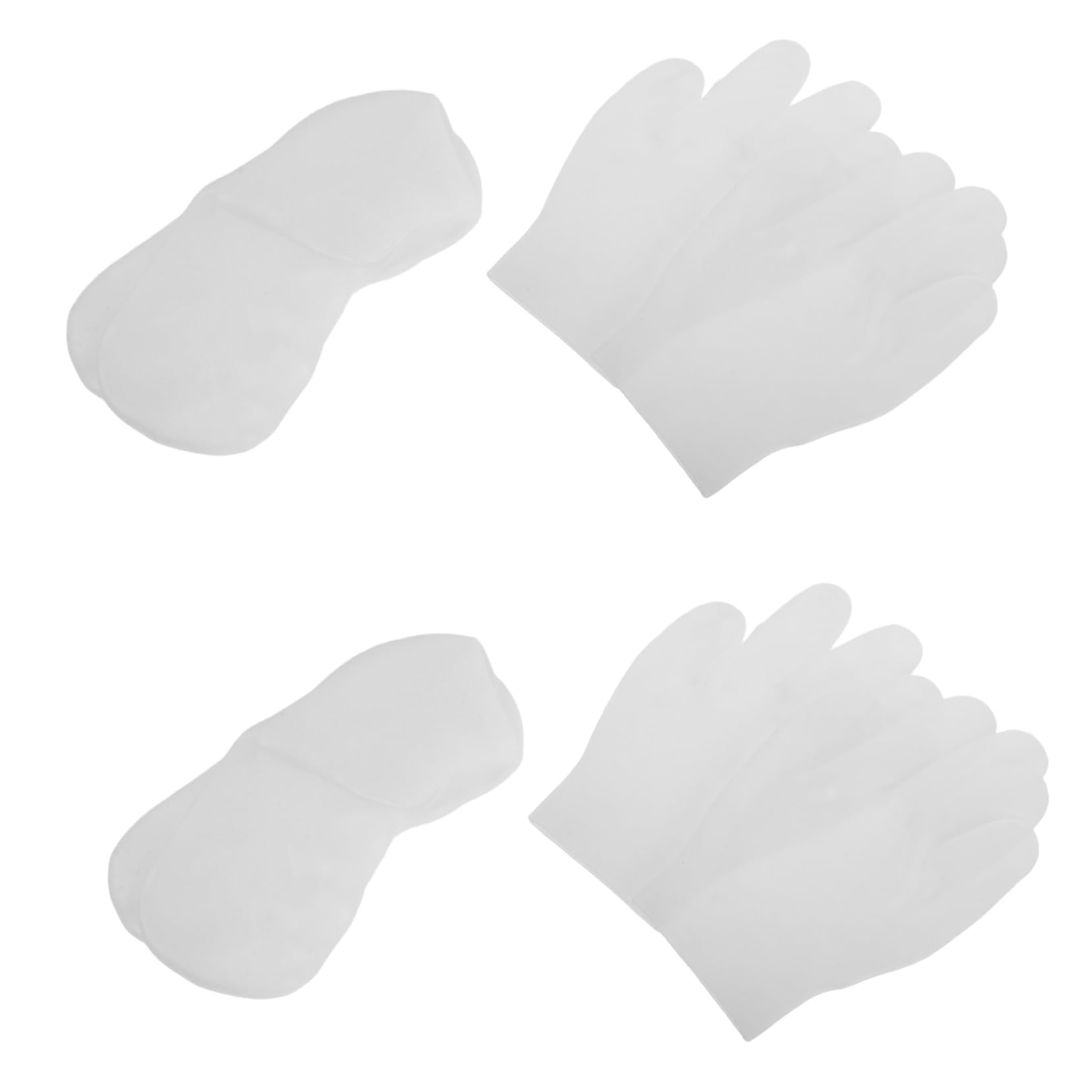 TOYANDONA 8 Calzini e Guanti in Silicone Gel per Piedi e Mani Idratanti Esfolianti e Riutilizzabili della Secca e Screpolata Elasticizzata per Rigenerazione e Morbidezza