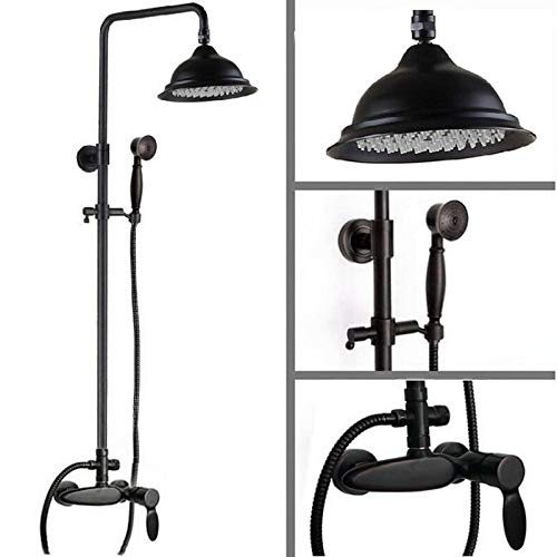 Mitigeur de douche en laiton noir mat Mrs431 de style rétro chic