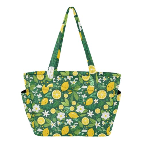 Bolsa de mano ligera con cremallera y diseño floral para viaje