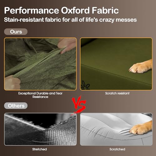 Luxchoice Inflatable Couch Premium Oxford Cloth Inflatable Sofa with Built-in Pump Rechargeable Portable Blow Up Couch for Camping Outdoor Travel Home Guests Backyard Patio | Durable Fabric, Easy Inflation, Waterproof, Puncture Resistant, Luxury Stylish