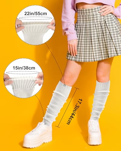 Leg Warmers - Leg Warmers for Women/Girls, Fashion Knit Neon Leg Warmer for Women 80s Sports Party Yoga Accessories3