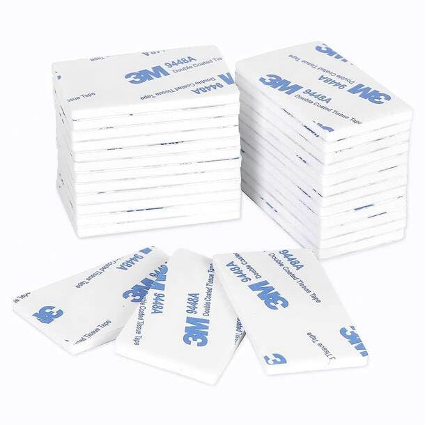 Easylife Double Sided Sticky Pads, Pack of 50 Heavy Duty Adhesive Strips, 3x5cm, White - Fully Guaranteed