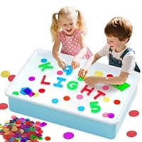 Sensory Toys for Autism, Fun Sensory Light Table Manipulatives and Accessories, Preschool Educational Toys for 3+ Kids Autism ADHD ASD for Home School