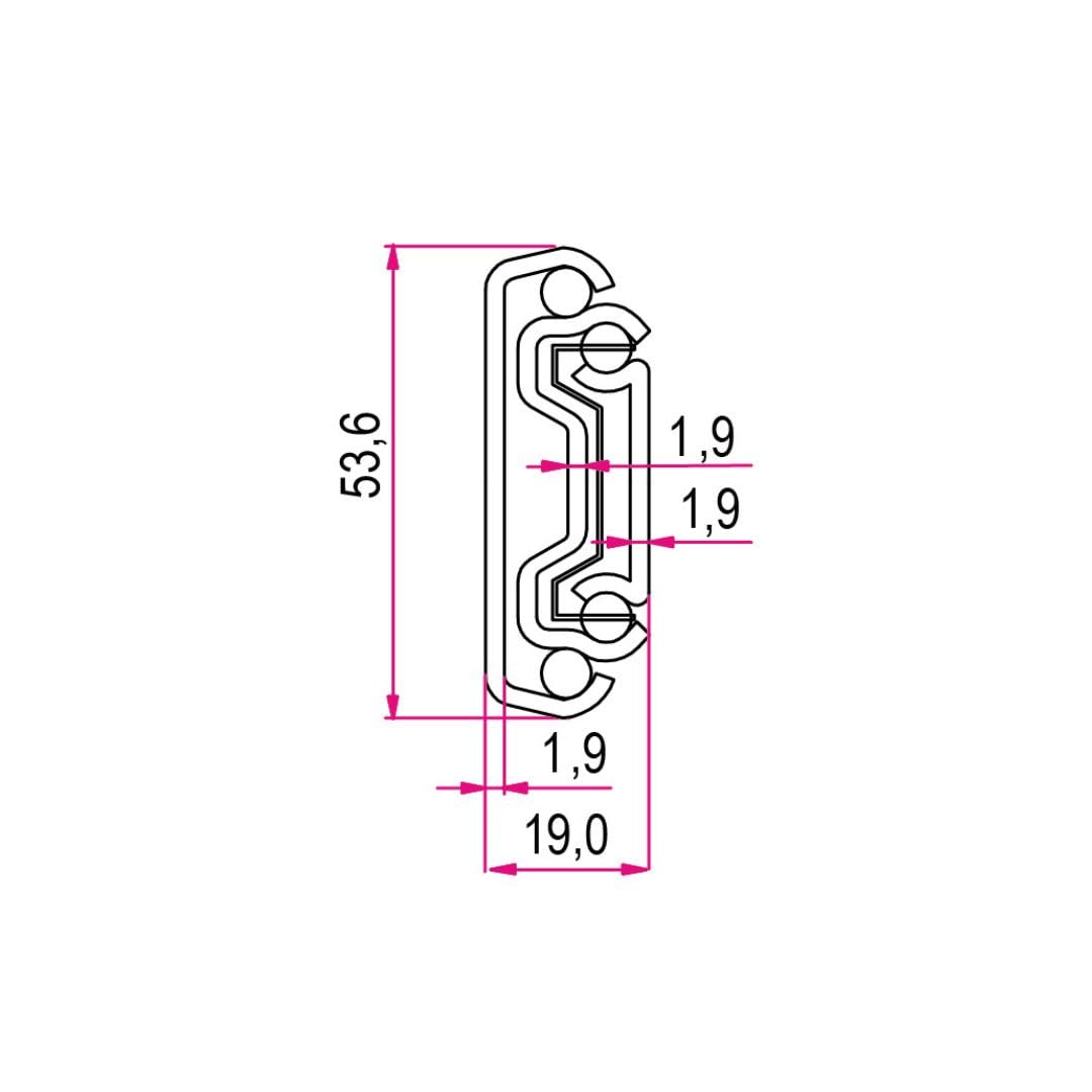 Guide a Sfera, Portata 80 kg, Estrazione Totale (800 mm), Montaggio Laterale, Guida Sfilabile, 1 Coppia (2 guide)