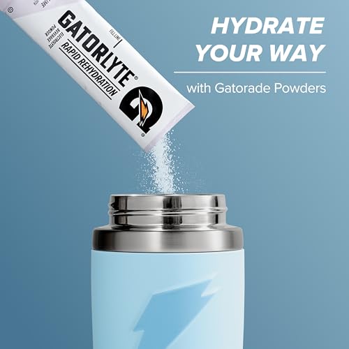 Image of Gatorade 'Overtime' 32oz Stainless Steel Water Bottle, Straw Cap, Red /Blue