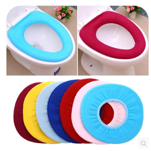 Funda para asiento de inodoro en tela lavable y cojín acolchado confort 5