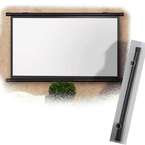 IMUNKT 60" 72" Pantalla De Proyección Manual Pantalla De Proyector 4K Full HD 3D Pantalla Enrollable Exterior Interior Pantalla De Cine Formato 4:3 16:9(72"-16:9)