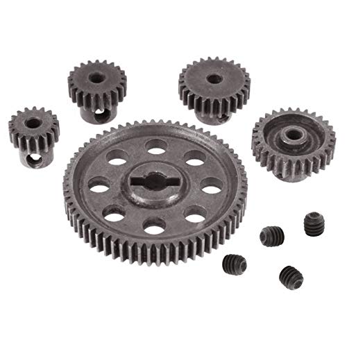 AMOGOT RC Steel Metal Spur Diff Differential Main Gear 64T 17T 21T 26T 29T Motor Gear for HSP 1/10 Monster Truck Brontosaurus Redcat Volcano EPX RC Replacement Parts - Thumbnail 3