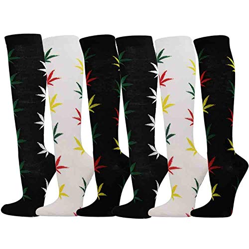 Image of SocksKnee Women Multi-Pack Colorful Variety Design Assorted Activewear Knee-High Stocking Socks, 9-11