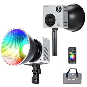 NEEWER HB80C RGBWW LED Video Light with Built-in 72Wh Battery & 100W PD Fast Charging, 80W Mini RGB COB Continuous Output Lighting Bowens Mount Handheld Spotlight 2500K-7500K, 10500lux/m, 18 Effects