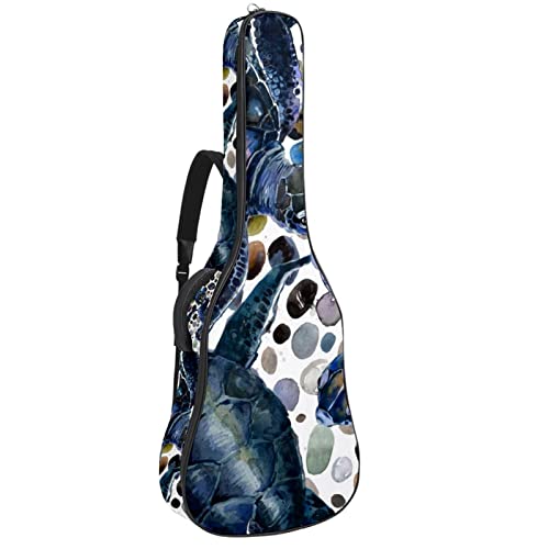 Sac guitare acoustique rouge imperméable fini les rayures grâce au rembourrage