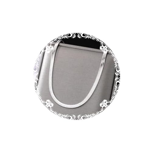 Colar de corrente plana dourada para mulheres