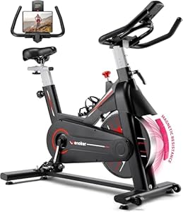 Exercise Bike, WENOKER Stationary Bike for Home, Indoor Bike with Whisper Quiet, Heavy Flywheel and Upgraded Digital Display
