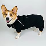 Corgi Raincoats Dogs Waterproof Jacket, Lightweight Waterproof Jacket Reflective Safety Dog Raincoat Windproof Dog Vest for Corgis (Beige, Medium)