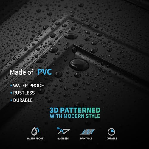 Image of Art3d 3D Decorative Drop Ceiling Tiles, 24 x 48 in, 12-Pack, Smooth Black