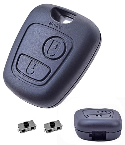 ANGOFIZ Coque Clé Télécommande sans Lame Compatible avec Citroen Berlingo Picasso Saxo Xsara Peugeot Partner 406 Modèle Lame à Insérer sans Vis + 2...