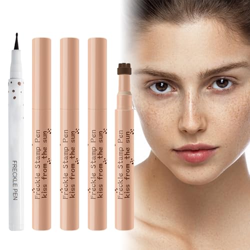 5 Piezas De Pecas Henna Pecas Freckle Pen Pecas Maquillaje,A Prueba de Agua,Crean un Maquillaje Natural y Duradero,Marrón Claro,Marrón Café,Castaño,Marrón Oscuro