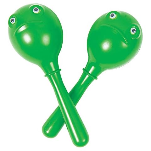Performance Percussion PP3234 Plastic Maracas - Green Frog Cover