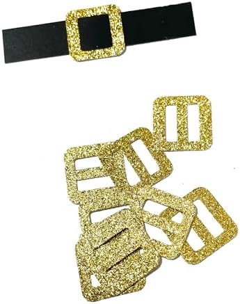 Paper Santa Belt Buckles, Twenty Gold Buckle Embellishments appox...