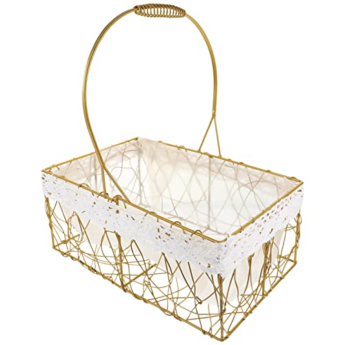 IWOWHERO Portable Wire Basket for Fruits Desserts Stylish Storage for Kitchen Bathroom Dining for Organizing Displaying Items for Versatile Use