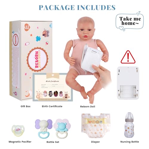 Muñeca Bebé Reborn Interactiva 20 pulgadas miniatura 6