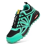 VENROXX Zapatillas de senderismo para hombre, ligeras, transpirables, antideslizantes, para exteriores, tallas 39-48, verde, 43 EU