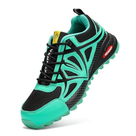 VENROXX Chaussures Trail Homme Légères Basket de Randonnée Respirantes Antidérapantes Chaussures de Marche Outdoor Sports Chaussure de Trekking, Vert, 44