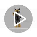 Image of Xtore Fashion Cat Figurine with Gold Sunglasses | Quirky Black Suit Statue | Modern Desk Accessory | Unique Home Decor - (Pack of 1, Black)