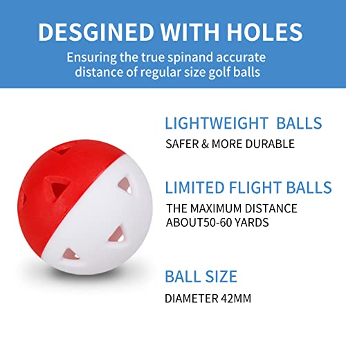 Ifaeveus 64 Pack Practice Golf Balls - 42Mm Rubber Golf Training Ball - Hollow Airflow Limited Flight Mini Soft Balls For Home Putting & Backyard Swing, Indoor & Outdoor, Kids & Adults #TOP1