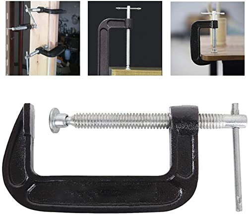 4 Inch C-Clamp Set, Heavy Duty Steel C Clamp Industrial Strength C Clamps for Woodworking, Welding, and Building(2PCs) - Image 7