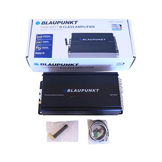 Blaupunkt AMP1804BT Car Audio 4-Channel Class D Amplifier 1600W with Bluetooth Full Range Amp.