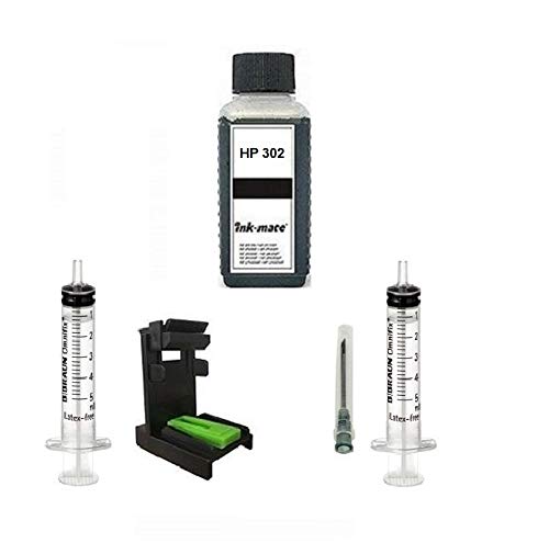 Kit Inchiostro Compatibile Ricarica Cartucce 302 Stampante Hp DeskJet 3636