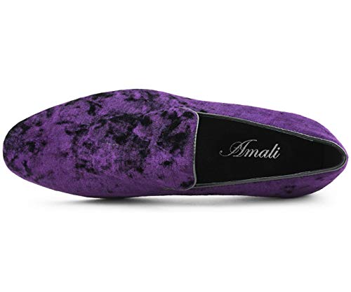 Amali Hauser2 - Men's Slippers - Mens Loafers - Designer Shoes for Men - Crushed Velvet, Luxurious, Mens Casual Shoes - Mens Slip On Shoes- Tuxedo Shoes3