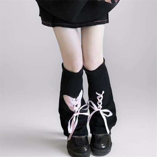 Image of Goth Leg Warmers Women Japanese Gothic Y2k Harajuku Grunge Emo Punk 80s