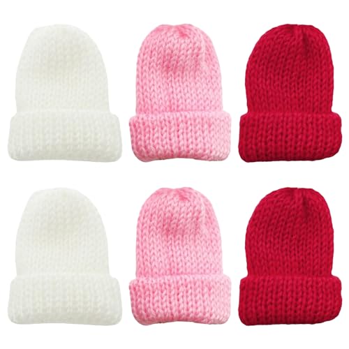 Taasmoog 6 Stück Set Eierwärmer-Strickmütze, Eierwärmer, Eiwärmer aus Strick witzige Frühstückstisch Deko Brunch Geschenk Ei Warmhalter