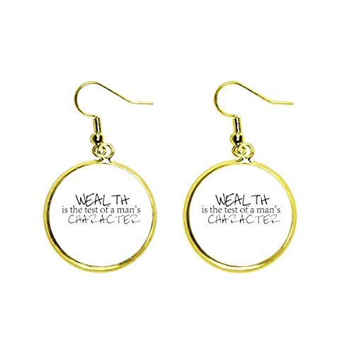 Pendientes de gota lema de la riqueza dorados de mujer tipo ear dangle jewelry